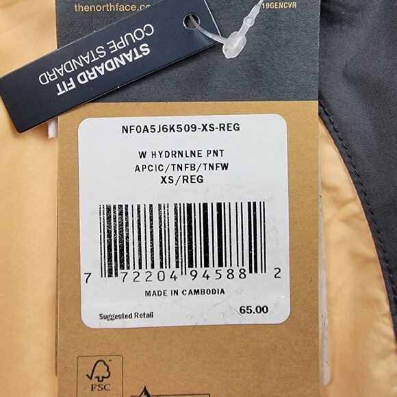 The North Face WindWall Nylon Track Pants Womens XS Peach White Black - Picture 13 of 16